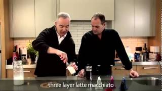 aerolatte  milk frother makes three layer caffè latte macchiato [upl. by Nonah29]