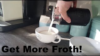 How to Get More Froth from Your Nespresso Coffee Aeroccino  Nespresso tips and help [upl. by Chambers]